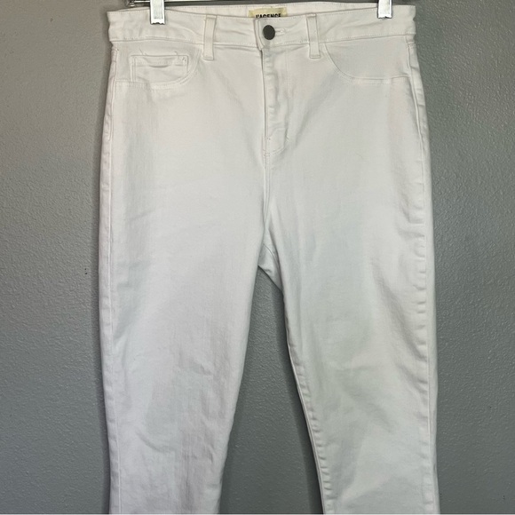 L’Agence High Rise Skinny Leg Comfort Jeans White 30 Stretch Denim Ankle - Picture 2 of 7